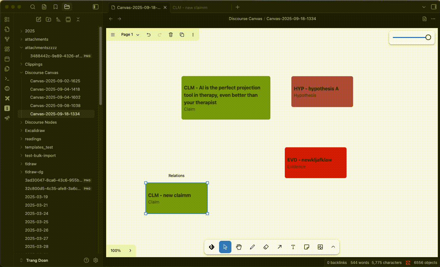 Adding existing relations