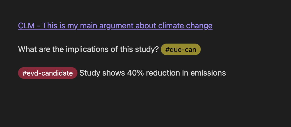 node created from tag